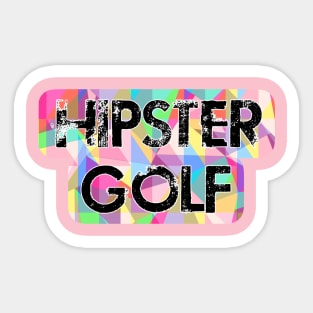 Hipster Golf Sticker